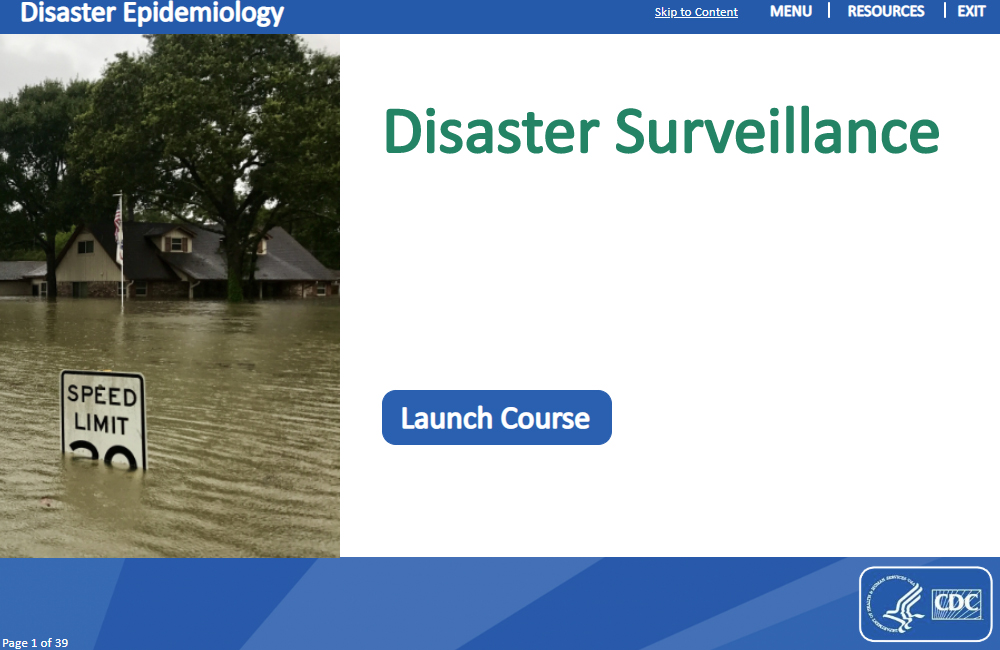 Topic 4b: Disaster Surveillance