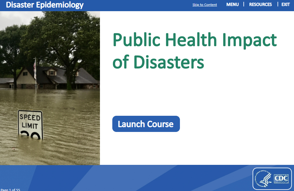 Topic 1: Public Health Impact of Disasters